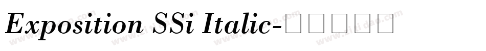 Exposition SSi Italic字体转换